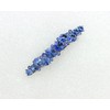 Faship Gorgeous Blue Premium Rhinestone Crystal Floral Small Hair Barrette