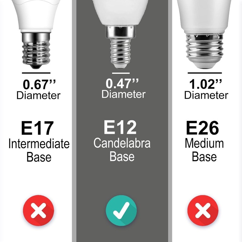 HEKEE E12 LED Candelabra Light Bulbs, Color Changing Candle, B11