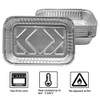 BYKITCHEN 30 Foil Food Containers, Disposable Aluminium Foil Trays, Foil