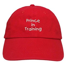Trendy Apparel Shop Prince in Training Embroidered Youth Size Cotton Baseball Cap - Red