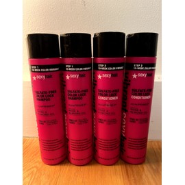 Sexy Hair Vibrant Sexy Hair Color Sulfate-Free Lock Shampoo & Conditioner 10.1 oz (4 PACK)