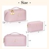 CLOUDWINGS Initial Makeup Bag, Large Capacity Travel Cosmetic Bag Set,