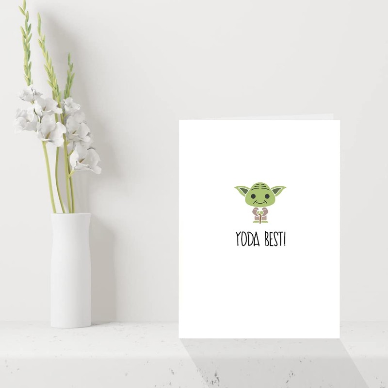 Funny Cute Yoda Birthday/Anniversary Card - Yoda Best!