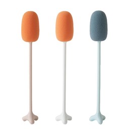 Limpiador de Cepillo de Limpieza de Esponja de 3 Piezas con Mango Largo de Plástico Cepillos de Limpieza de Lavado para Vasos de Café Tazas de Tazas d