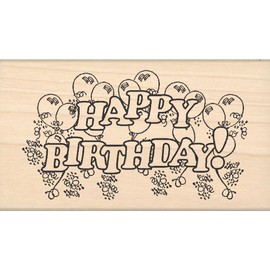 Stamps by Impression Happy Birthday Rubber Stamp