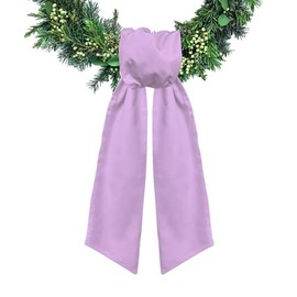 Ftuuo Purple Wreath Sash for Front Door Solid Polyester Wreaths Satin Sash Burlap Garland Ribbon Accessories for Wreath Yard Doorway Indoor Outdoor Bow Bridal Shower Home Decor,5.1 x 54.3