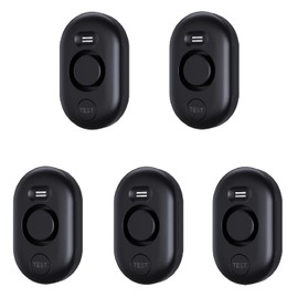 Water Leak Detector Sensor Alarm: Home Water Flooding Monitor Smart Sink Overflow Monitoring Adjustable Wet Moisture Alert Pipe Leakage Drip Detection Warning for Basement Floor (5 Sensor)