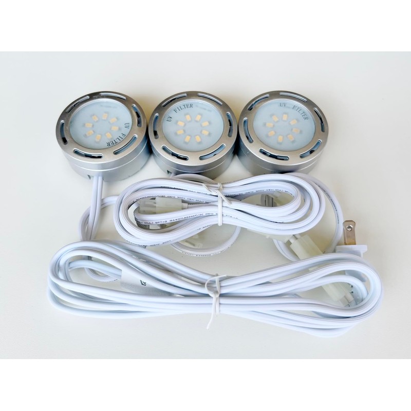 Generic Under Counter Puck Light 120V 4W LED Plug-in (Set