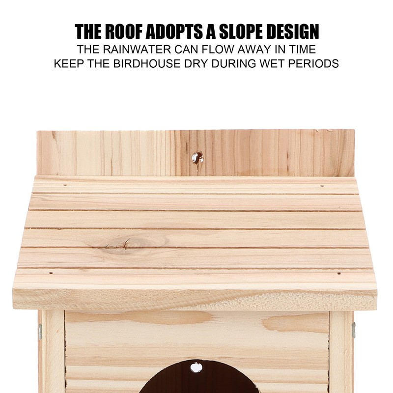 Innovative Wooden Birdhouse Natural and Safe DIY Outdoor Wooden Birdhouse