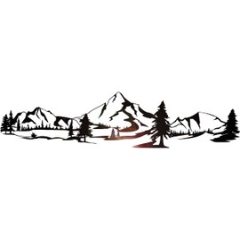 Vinyl Wall Decal Mountains Nature Forest Landscape Stickers (3605ig)