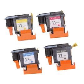 Pack of 4 Print Head Printer Head Magenta Black Cyan Yellow Print Head Replacement for HP Designjet 100 110 111 500 510 800 813 850 Stable and Reliable Printhead Replacement Head Cyan-STK