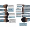 BS-Mall Juego De 14 Brochas De Maquillaje Azul