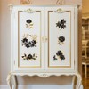 Peacoblue Black Gold Flowers Rub On Transfers for Furniture Craft