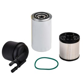 Fuel Oil Filter Set Fit for 6.7L Powerstroke Compatible with 2011-2016 Ford F250/F350/F450/F550, Replace FL2051S FL2124S BC3Z-6731-B BC3Z9N184B FD4615