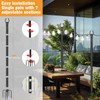 FHNFHN String Light Poles 4 Pack,10FT Metal String Light Poles