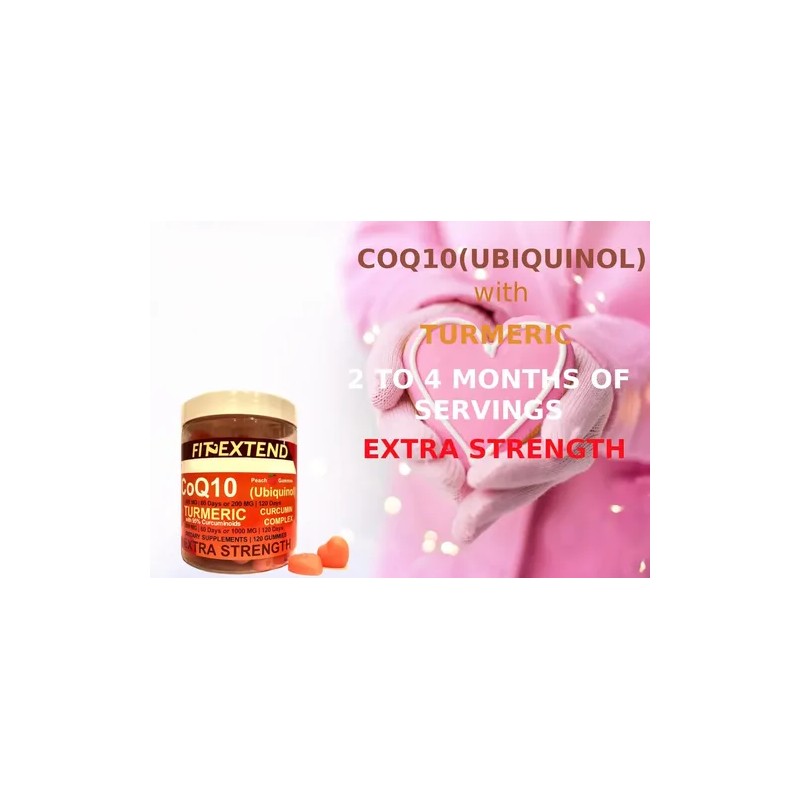 Coq10 Ubiquinol Y Cúrcuma Gomitas, 200 Mg, 120 Días