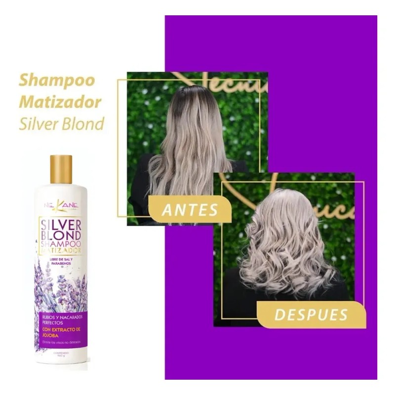 Max Silver Shampoo Neutraliza Matizador 960ml Nekane Capilar