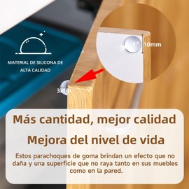 eahsap 400 Piezas de Gomas para Muebles,Topes de Goma Autoadhesiva Pies,Redondos Transparentes Protectores para Muebles,Junta de Goma de Protección Acústica para Puertas,Armarios,Cajones,Jarrones