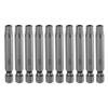 sourcing map 10pcs TS40 Star 5 Point Screwdriver Bit 1/4"