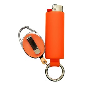 Retractable Lighter Holder for J6 BIC Lighters | BIC Retractable Leash Case Sleeve Cover is Made for Full Size BICs | Lighter Not Included (Orange)