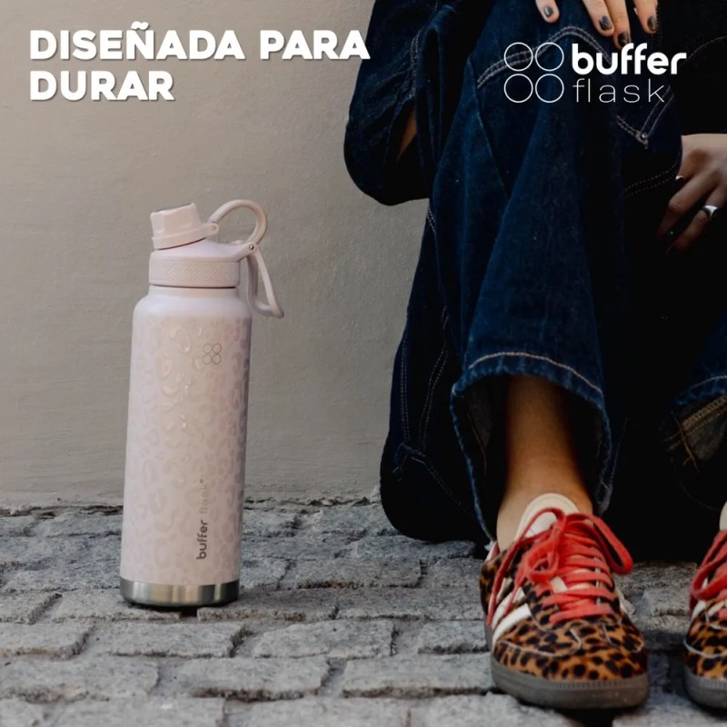 Termo Botella Termica 1.2 Lt Buffer Acero Inoxidable + Tapas