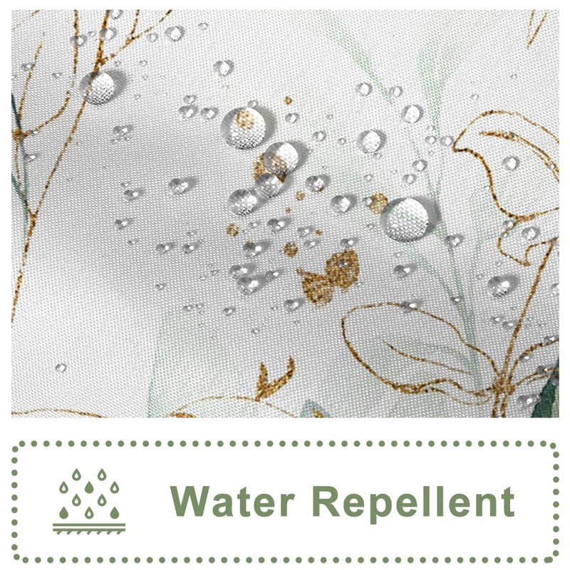 Stall Shower Curtain, Sage Green and Gold Eucalyptus Small Shower