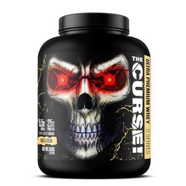 JNX Sports The Curse Ultra Premium Whey Protein Powder Vanilla Bean 5lb  25g Protein Per Serve, Primary Source Whey Isolate                           