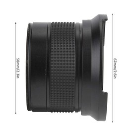 Wide Angle Lens Fisheye Lens 58 mm Fisheye Wide Angle Camera Lens Fisheye Super Wide Angle Lens 58 mm 0.35X Fisheye Wide Angle Lens for SLR Cameras