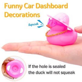 wonuu Car Accessories Rubber Ducks Dashboard Decorations Rubber Duck Pink Accessories Dashboard Duck Car Decorations Car Ducks for Dashboard Car Duck Car Dashboard Decorations, heart-butterfly