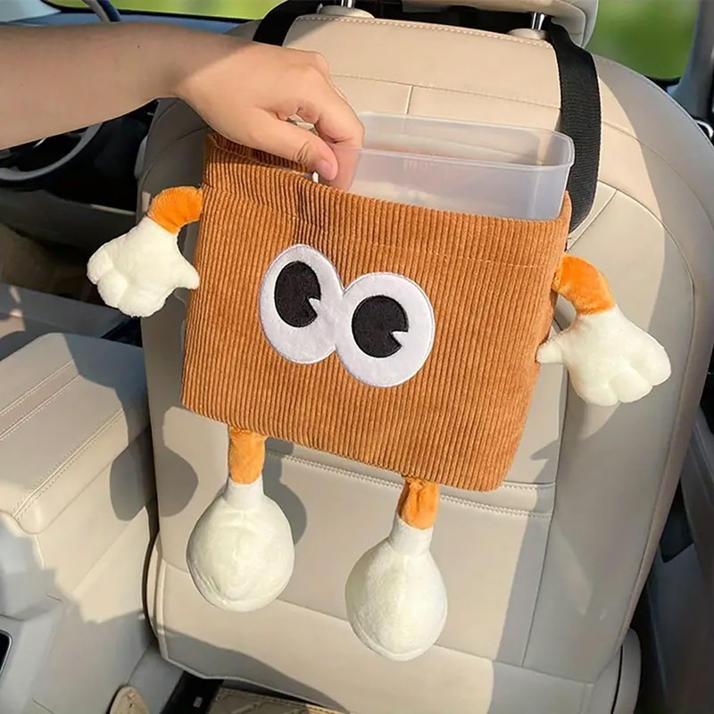 AIMALL Multi-Function Car Storage Box, 2-in-1 Tissue Box and Trash