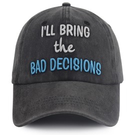 Funny Hats for Women, Bachelorette Vacation Hat, Bride Engagement Birthday Gifts for Her Daughter, Bridal Accessories for The Bride, Adjustable Cotton Bachelorette Party Favors Baseball Caps Black