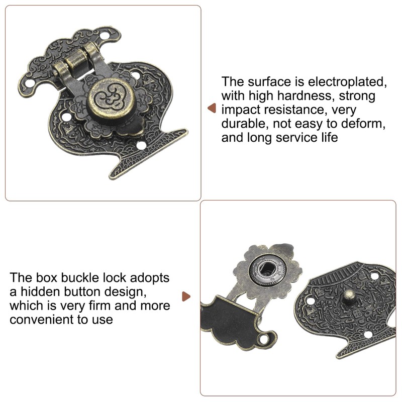 sourcing map 4 Pcs Hasp Clasp Latch Lock, 46 x