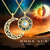 MEDWISE Yin Yang Chain 925 Sterling Silver Gold Sun Moon