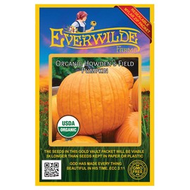 Everwilde Farms - 10 Organic Howden's Field Pumpkin Pumpkin Seeds - Gold Vault Packet