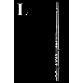 L: Flute Woodwind Instrument Themed Monogram Letter "L" Initial Notebook / Journal / Diary with Blank Lined Pages for Writing Notes | Unique ... Band Members, Music Artists, and Musicians