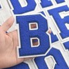 Single 4.5" Blue Chenille Varsity Letter Patch – Iron-On Applique