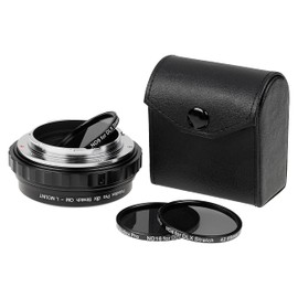 Fotodiox DLX Stretch Lens Adapter - Compatible with Olympus Zuiko (OM) 35mm Lens to L-Mount Alliance Mirrorless Cameras with Macro Focusing Helicoid and Magnetic Drop-in Filters