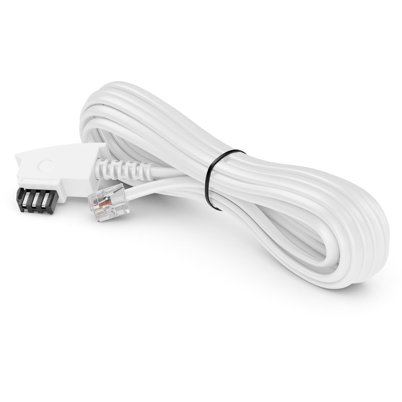 deleyCON 50 m Phone Cable, TAE-F Plug to RJ11 Plug,