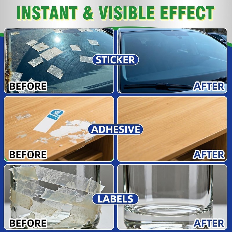 Adhesive Remover, Sticker Remover with Plastic Razor & Towel, 10.14oz