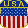 American Shield American Flag Embroidered Iron-On / Sewn On Patch