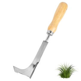 XCDMJ Joint Scraper, Weed Cutter Stainless Steel Wooden Handle, Stainless Steel Head with Measure, Weed Cutter for Removing Weeds, Plants from Vegetables, Flowers, Digging, Pruning, Cutting