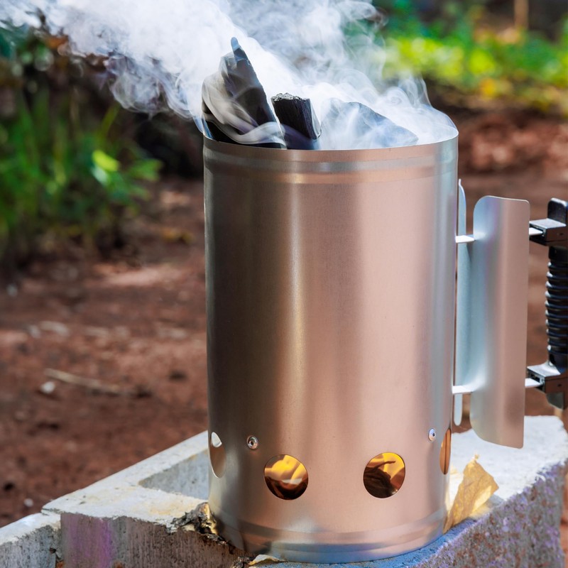 Navoys Barbecue Chimney Starter – Charcoal Quick-Light Kit with Safety
