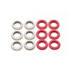 Imperial Bumper Pool/Billiard Table Replacement Rubber Bumper Post Rings, Red/White,