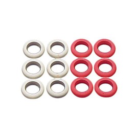 Imperial Bumper Pool/Billiard Table Replacement Rubber Bumper Post Rings, Red/White, Pack of 12