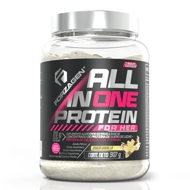 Forzagen | Proteína All in One Protein For Her | 20 g de Proteina | Proteina para Mujer | 30 Servicios | Sabor Vainilla | Post Entreniamiento | Con Péptidos de Colágeno | 2lb (907g)