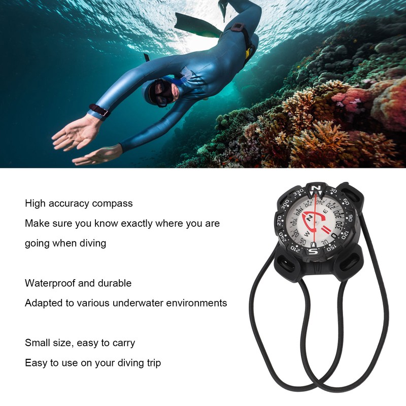 Diving Compass High Accuracy Waterproof Underwater Diving Compass for Sports
