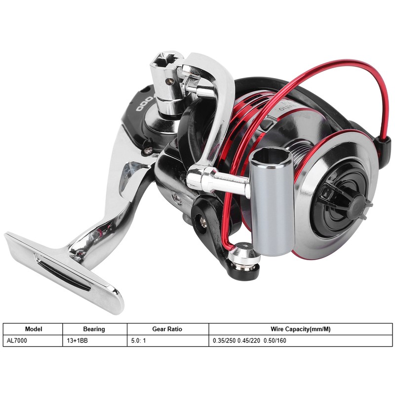 AL Spinning Reel 13+1BB Left Right Interchangeable High Speed Fishing