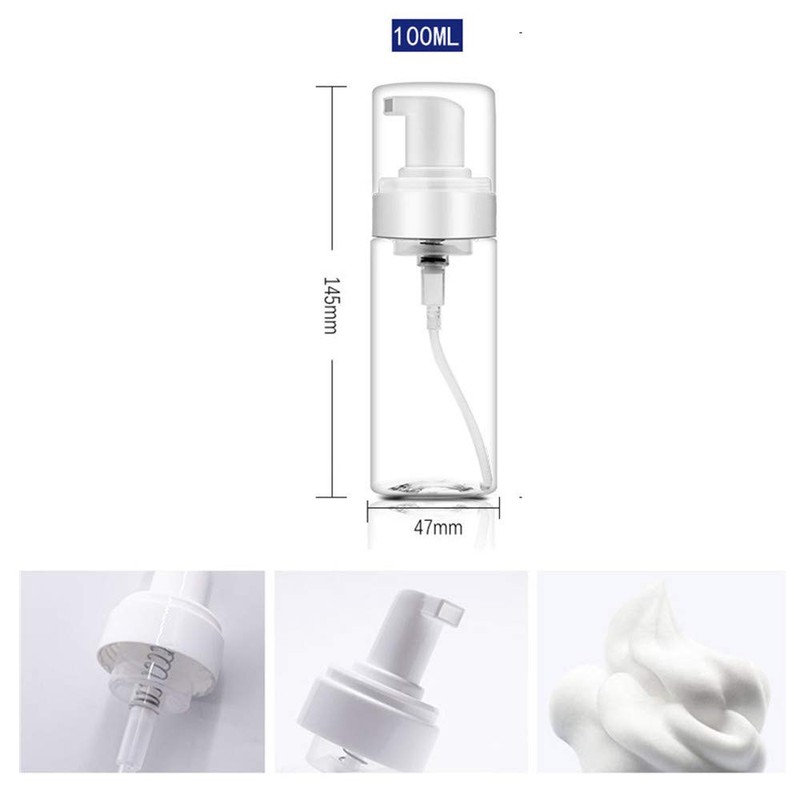 FUTISKY 4-Pack Mini Plastic Foaming Soap Pump Dispenser Bottles, BPA-Free,