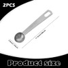 2 Pcs Stainless Steel Tablespoons,Short Handle Measuring Spoons for Tea,