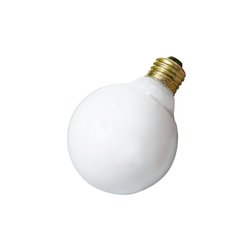 Satco A3640 130V Medium Base 25-Watt G25 Light Bulb, Gloss